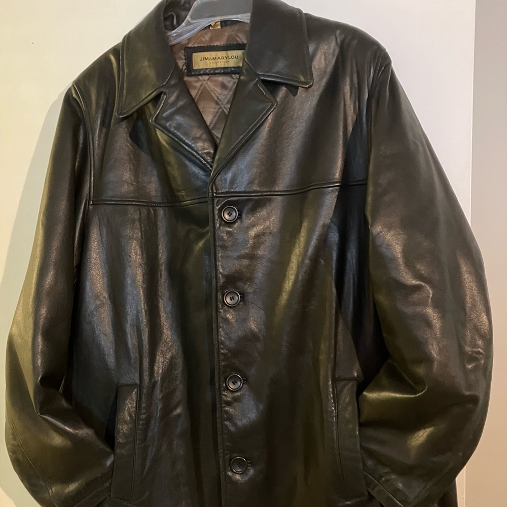 Jim& Mary Lou Collection Leather Coat